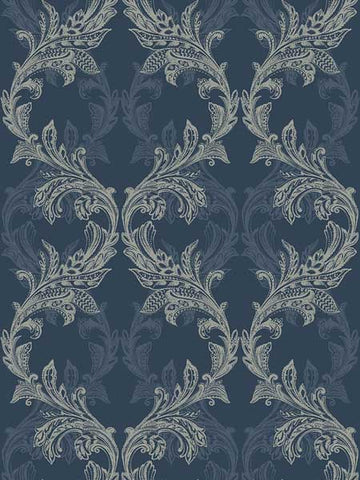 SK90802 Damask Wallpaper