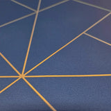 SK92302 Angular Geometric lines gold Metallic Diamond triangles dark blue geo Wallpaper
