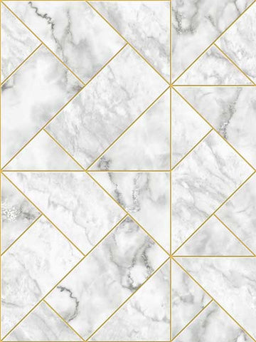 SK92305 Geometric Marble Wallpaper