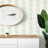 SL80504 Seabrook Botanical Leaf Green 3D Wallpaper