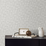 SL80608 Seabrook Abstract Geometric Gray 3D Wallpaper