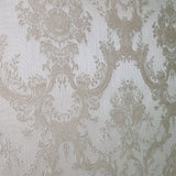 Z66839 Satin Beige cream Victorian damask faux silk fabric textured Wallpaper rolls 3D