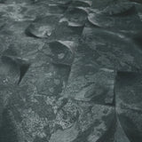 M69930 Shimmer black dark charcoal gray green hue geo diamond square textured Wallpaper