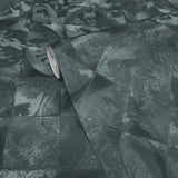 M69930 Shimmer black dark charcoal gray green hue geo diamond square textured Wallpaper