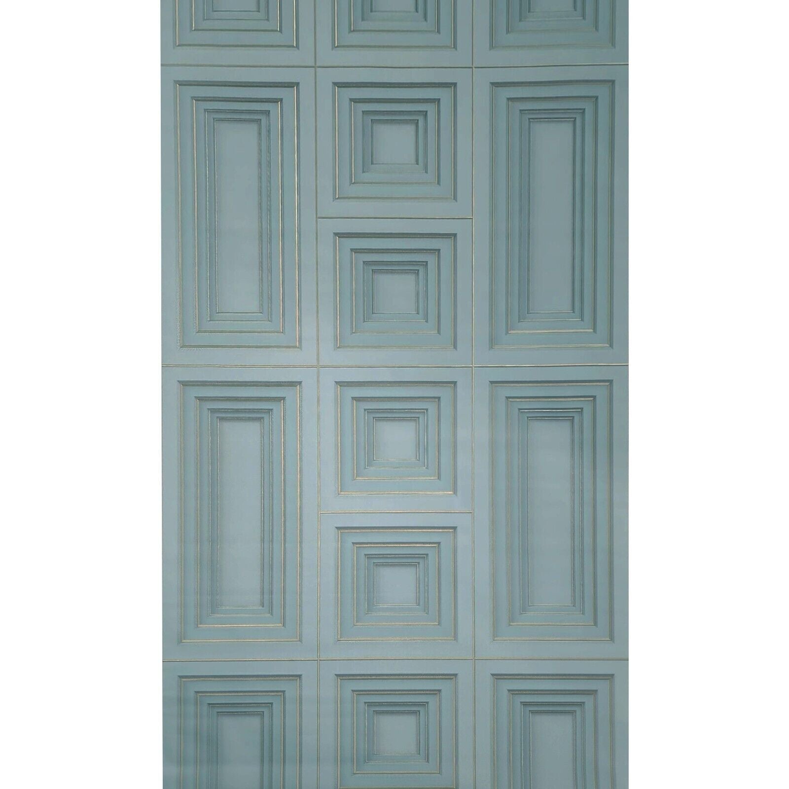 Blue Line Panel Blue Wood Panel Effect Wallpaper
