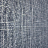 BV30312 Silver Blue lines faux weave Woven Raffia tarpaulin fabric textured wallpaper 3D