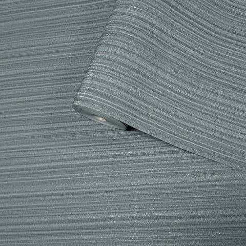 Z78017 Silver Gray Blue metallic textured faux fabric vertical lines modern Wallpaper