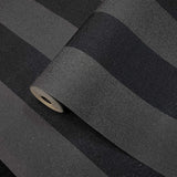 6652 Striped charcoal dark gray black modern textured wallpaper vinyl wallcoverings