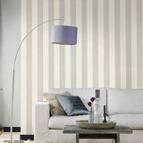 TS8867 Striped gray silver off white stripes lines faux fabric light textured wallpaper