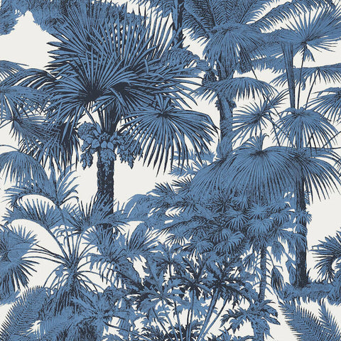 T10100 Palm Botanical Navy Wallpaper