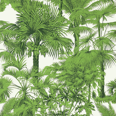 T10103 Palm Botanical Emerald Green Wallpaper