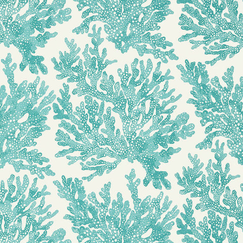 T10121 Marine Coral Turquoise Wallpaper