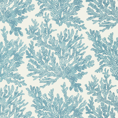 T10122 Marine Coral Spa Blue Wallpaper