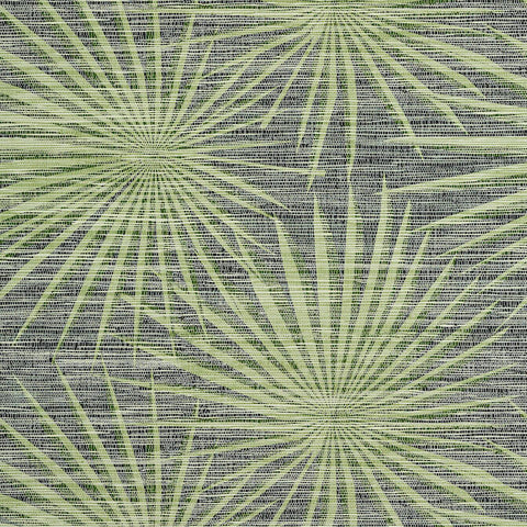 T10143 Palm Frond Black and Green Wallpaper