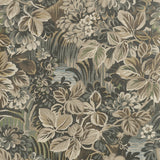 T10532 Night Garden Brown Wallpaper