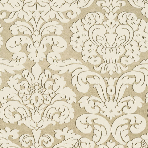 T14218 Trelawny Damask Beige Wallpaper