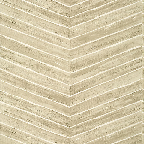 T14572 Wood Herringbone Taupe Wallpaper