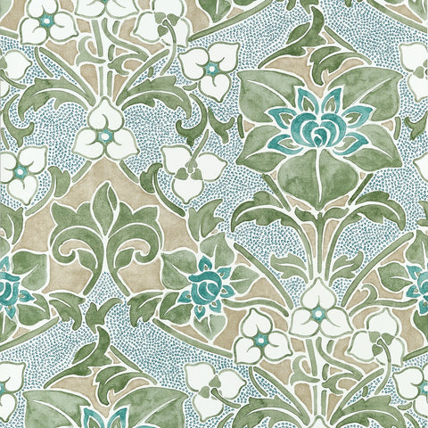 T14600 Fairhaven Woodford Sage Wallpaper  