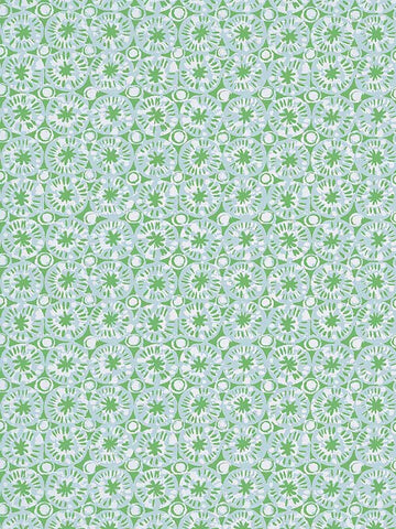 T15856 Sand Dollar Green and Blue Wallpaper