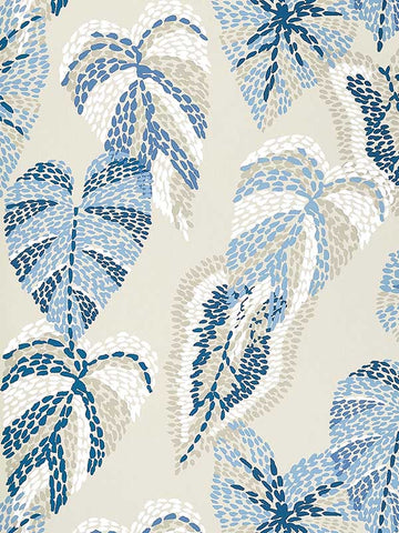 T15865 Delilo Blue and Beige Wallpaper