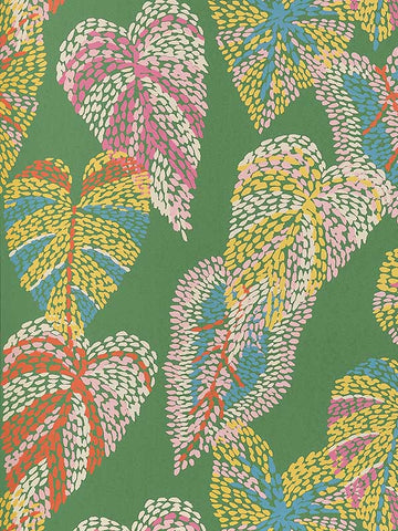 T15866 Delilo Green Wallpaper