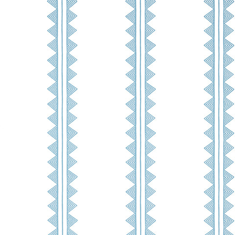 T16228 Agave Stripe French Blue Wallpaper