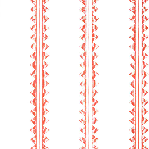 T16231 Agave Stripe Coral Wallpaper
