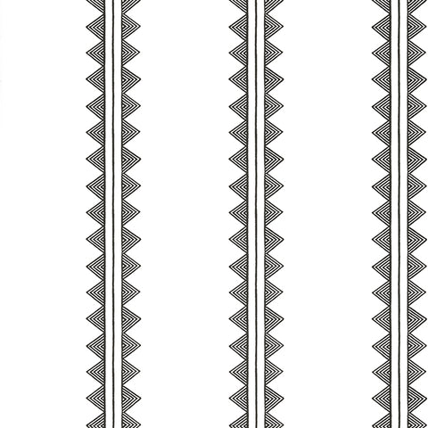 T16232 Agave Stripe Black Wallpaper
