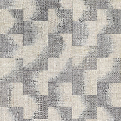 T24430 Raffia Squares Graphite Wallpaper