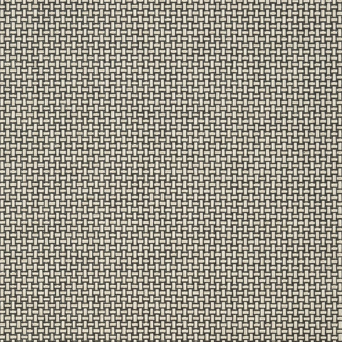 T2985 Baker Weave Black on Linen Wallpaper