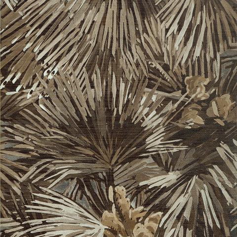 T34008 Palmier Palm Leaves Brown Wallpaper