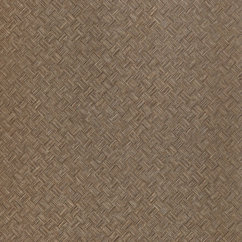 T34061 Saddle Weave Brown Wallpaper