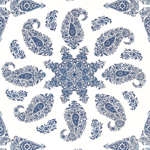 T36429 East India Blue and White Wallpaper