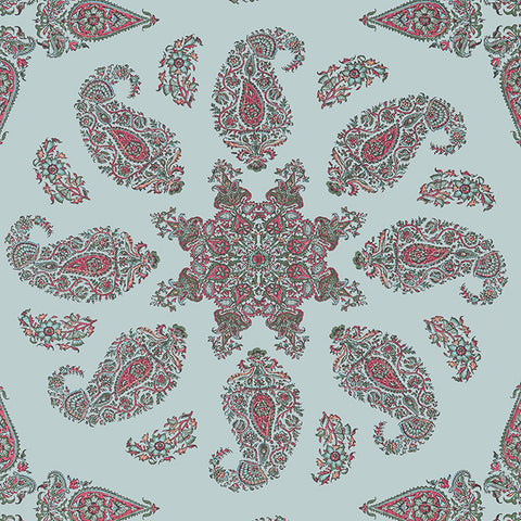 T36431 East India Raspberry and Teal Wallpaper