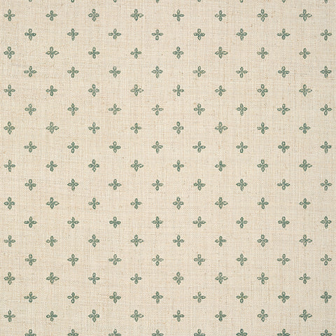 T36452 Bethany Green on Off White Wallpaper