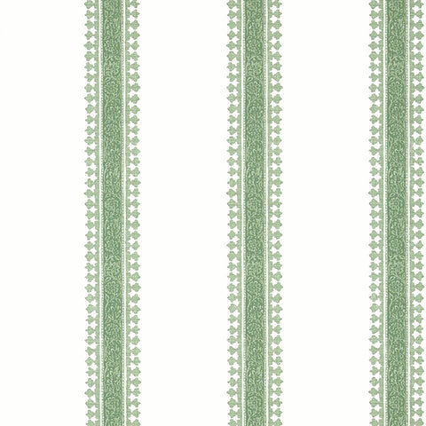 T36466 Cambridge Stripe Green Wallpaper