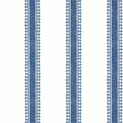 T36467 Cambridge Stripe Blue Wallpaper