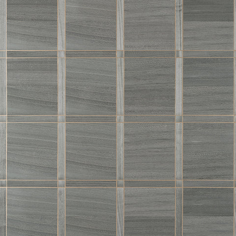 T41001 Wood Panel Charcoal and Metallic Gold Wallpaper