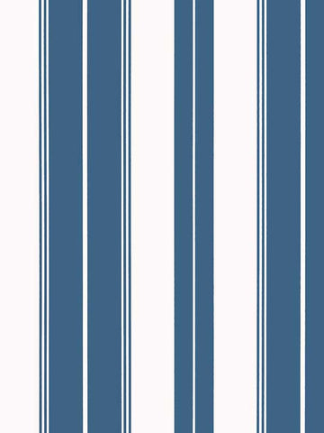 T44047 Norfolk Stripe Navy Wallpaper