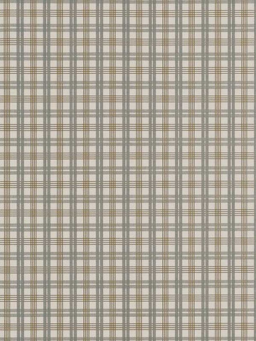 T44054 Huntley Plaid Grey and Beige Wallpaper