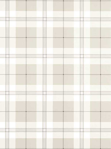 T44072 Douglas Plaid Light Beige Wallpaper