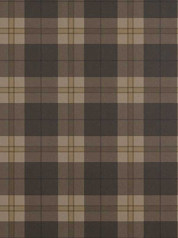 T44074 Douglas Plaid Brown Wallpaper