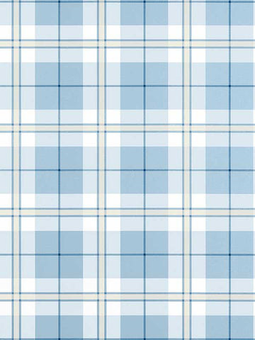 T44075 Douglas Plaid Light Blue Wallpaper