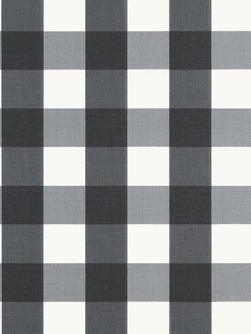 T44076 Buffalo Check Black Wallpaper