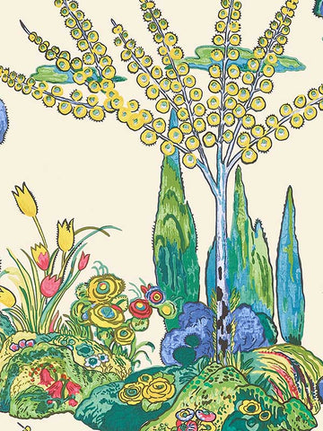 T45029 Orleans Yellow and Red Wallpaper