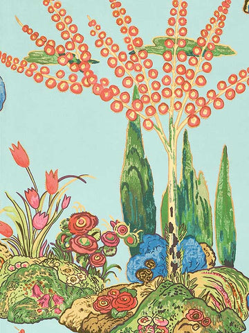 T45030 Orleans Turquoise Wallpaper