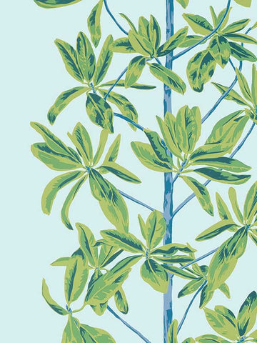 T45033 Mangrove Tree Turquoise Wallpaper