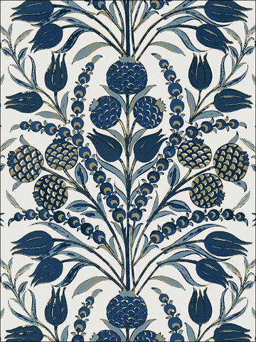 T72603 Corneila Navy Wallpaper