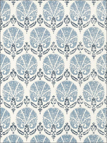 T72611 Turkish Damask Blue and White Wallpaper