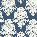 TA20102 Montserrat Prussian Blue White Wallpaper